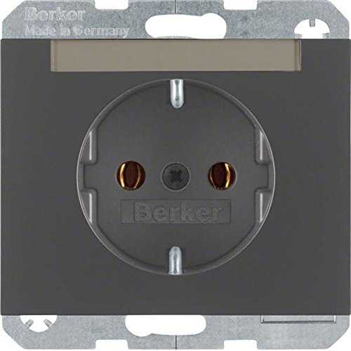 Berker 47397006 Steckdose SCHUKO mit Beschriftungsfeld K.1 anthrazit, matt Mesch Shop Berker 47397006 Steckdose SCHUKO mit Beschriftungsfeld K.1 anthrazit, matt Mesch Shop